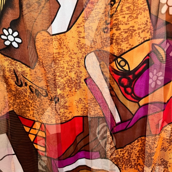 Cubism Surrealism Picasso Vintage Scarf - Picture 7 of 12
